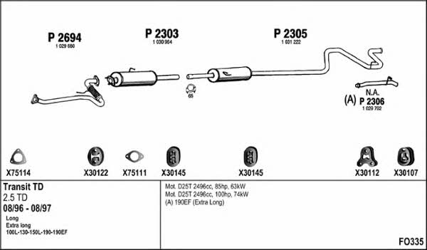  FO335 Exhaust system FO335