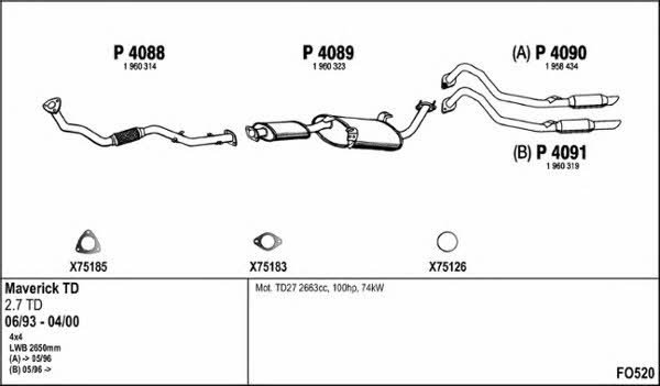  FO520 Exhaust system FO520