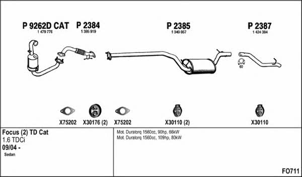  FO711 Exhaust system FO711