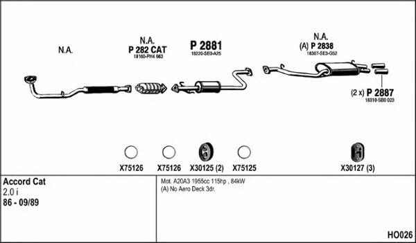 Fenno HO026 Exhaust system HO026