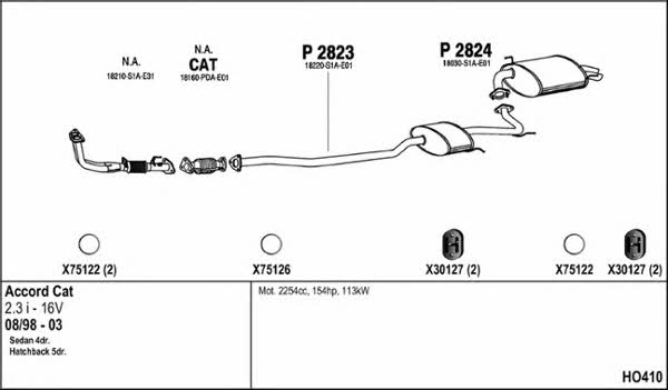  HO410 Exhaust system HO410