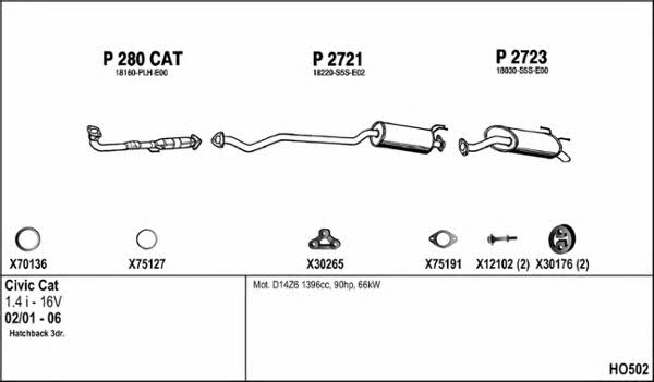 Fenno HO502 Exhaust system HO502