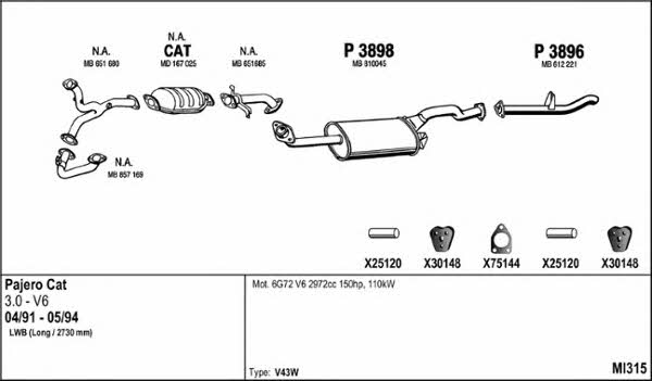 Fenno MI315 Exhaust system MI315