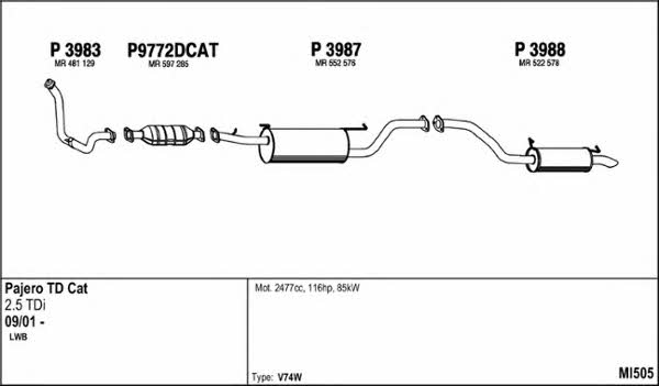  MI505 Exhaust system MI505