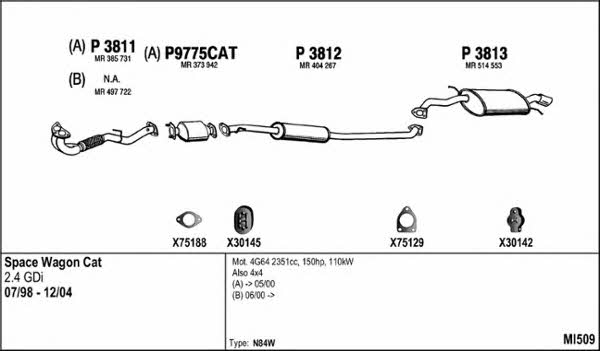  MI509 Exhaust system MI509