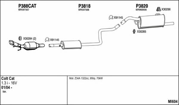 Fenno MI604 Exhaust system MI604