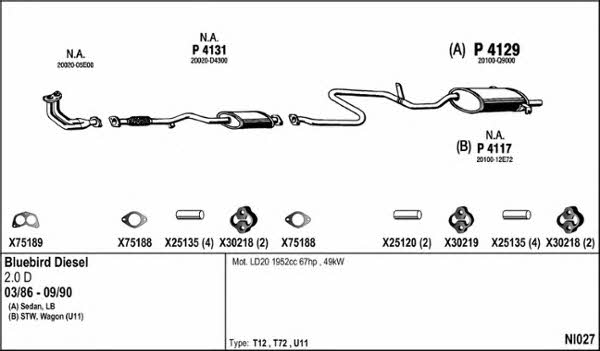  NI027 Exhaust system NI027