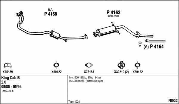  NI032 Exhaust system NI032