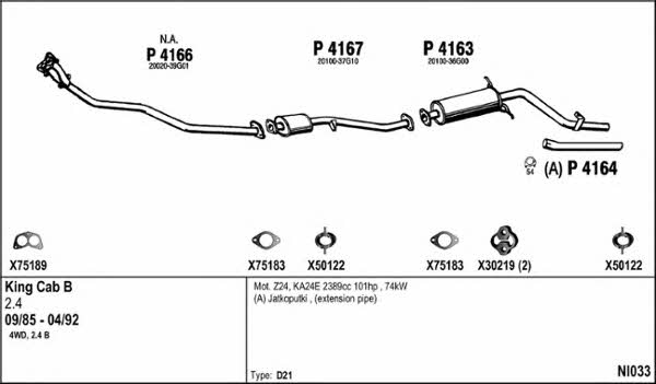  NI033 Exhaust system NI033