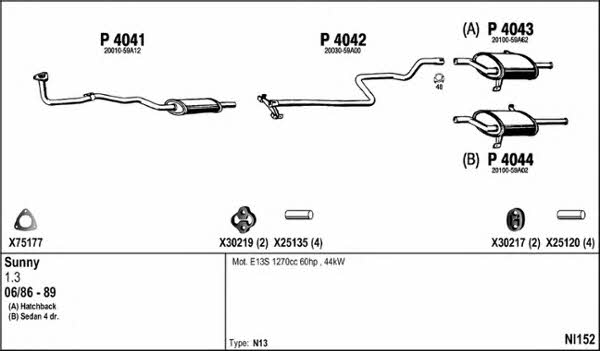 Fenno NI152 Exhaust system NI152