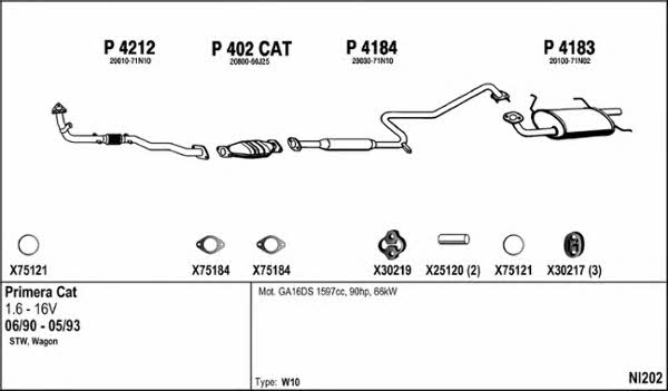 Fenno NI202 Exhaust system NI202