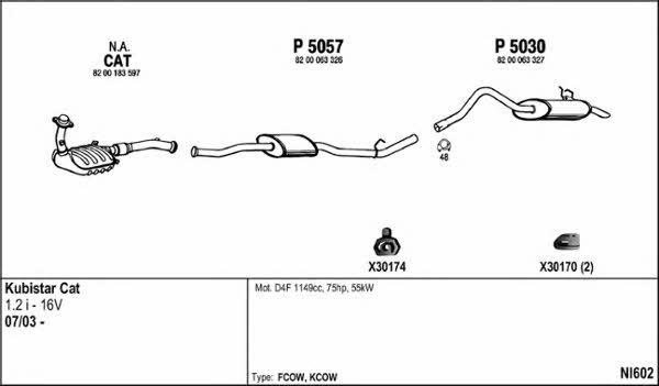  NI602 Exhaust system NI602