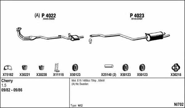  NI702 Exhaust system NI702