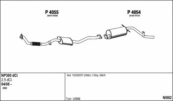  NI802 Exhaust system NI802