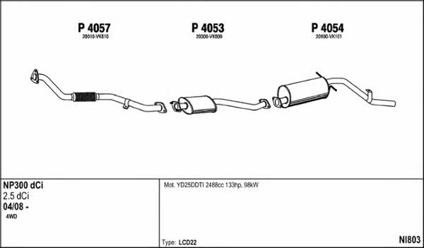  NI803 Exhaust system NI803