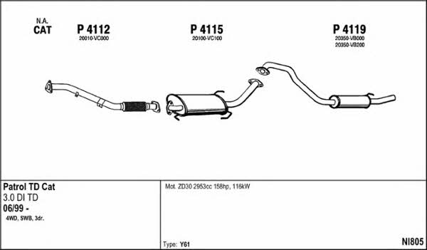  NI805 Exhaust system NI805