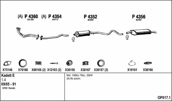 Fenno OP017.1 Exhaust system OP0171