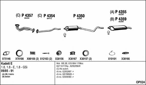 Fenno OP024 Exhaust system OP024