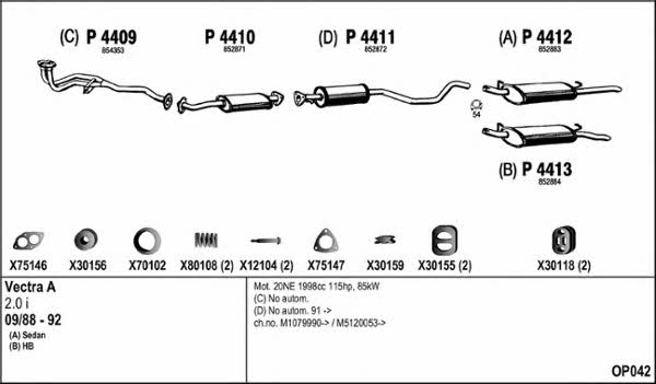  OP042 Exhaust system OP042