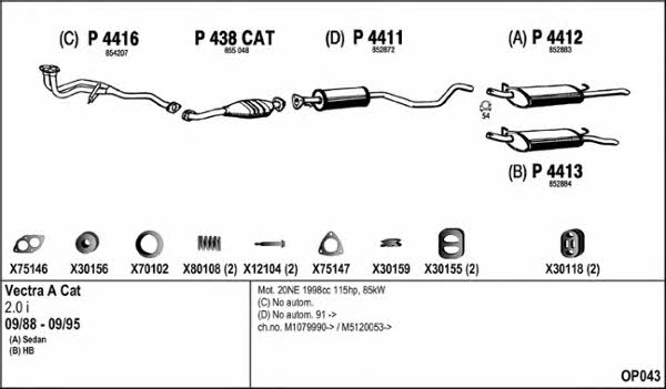 Fenno OP043 Exhaust system OP043