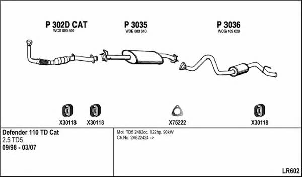 Fenno LR602 Exhaust system LR602