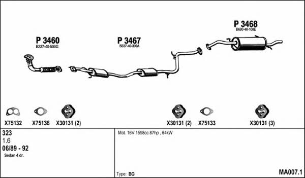  MA007.1 Exhaust system MA0071