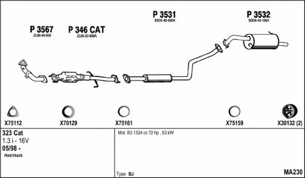  MA230 Exhaust system MA230