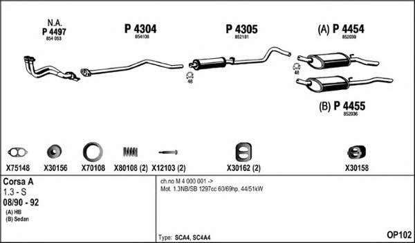  OP102 Exhaust system OP102