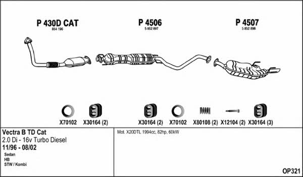 Fenno OP321 Exhaust system OP321