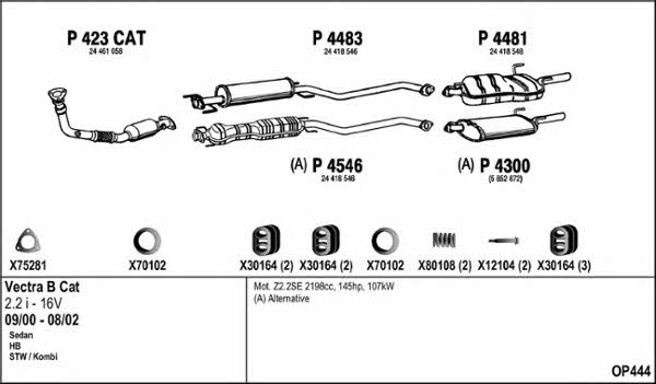 Fenno OP444 Exhaust system OP444