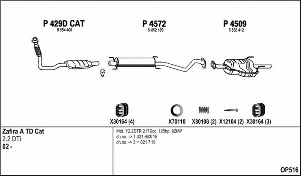 Fenno OP516 Exhaust system OP516