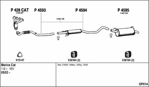 Fenno OP614 Exhaust system OP614