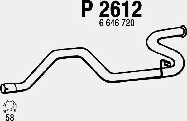 Fenno P2612 Exhaust pipe P2612