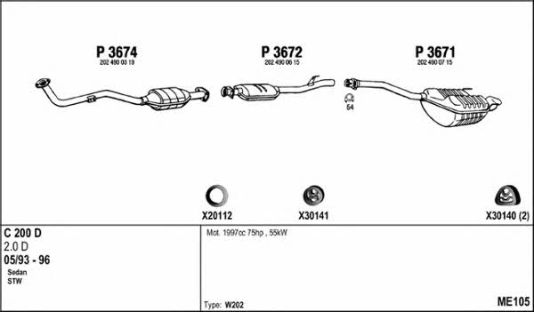  ME105 Exhaust system ME105