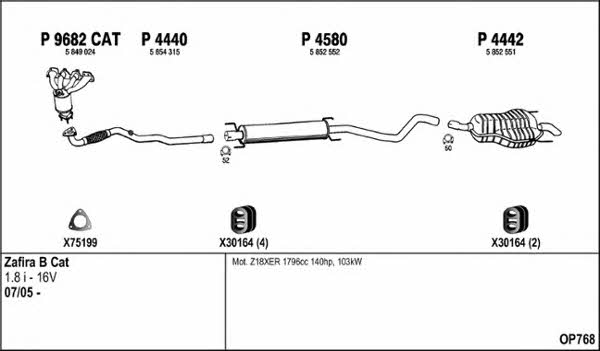 Fenno OP768 Exhaust system OP768