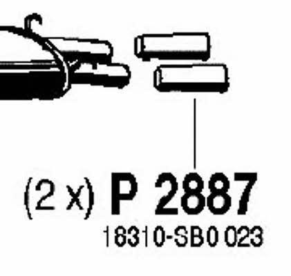 Fenno P2887 Exhaust pipe P2887