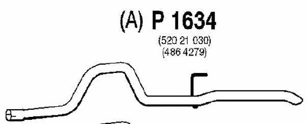 Fenno P1634 Exhaust pipe P1634