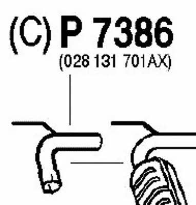 Fenno P7386 Exhaust pipe P7386
