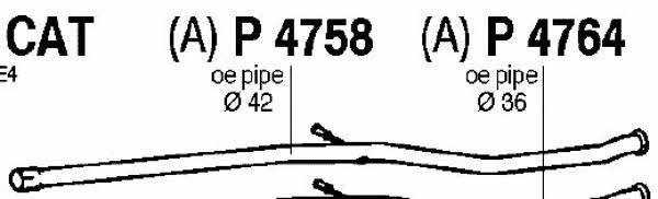 Fenno P4758 Exhaust pipe P4758