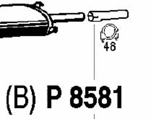Fenno P8581 Exhaust pipe P8581