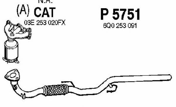 Fenno P5751 Exhaust pipe P5751