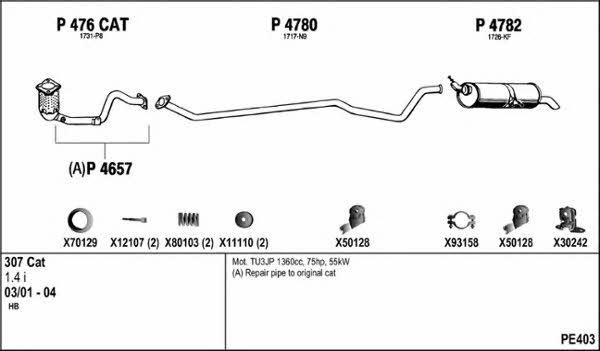 Fenno PE403 Exhaust system PE403