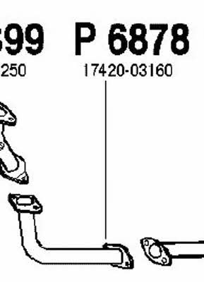 Fenno P6878 Exhaust pipe P6878