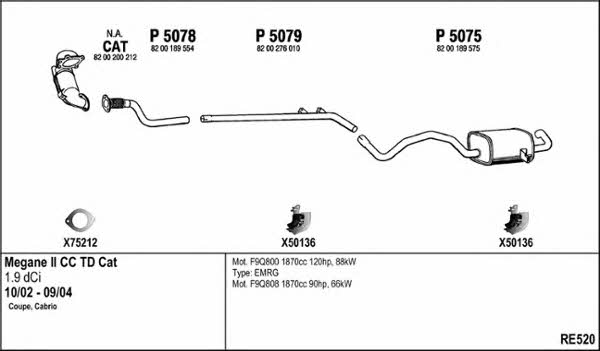  RE520 Exhaust system RE520