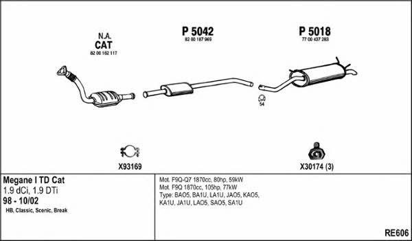  RE606 Exhaust system RE606