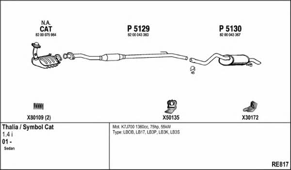  RE817 Exhaust system RE817
