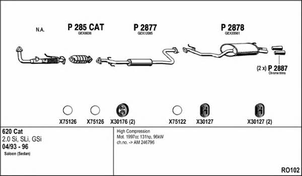  RO102 Exhaust system RO102