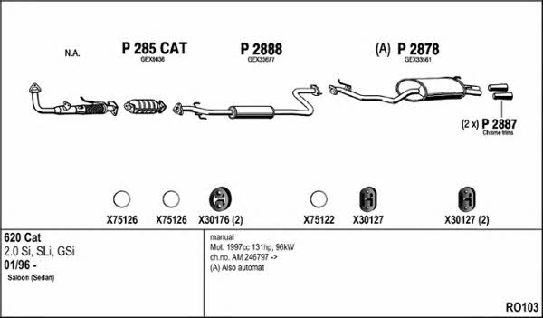  RO103 Exhaust system RO103