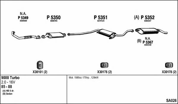 Fenno SA026 Exhaust system SA026