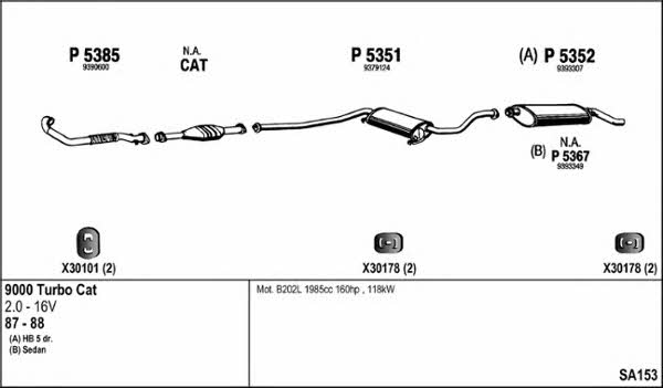  SA153 Exhaust system SA153